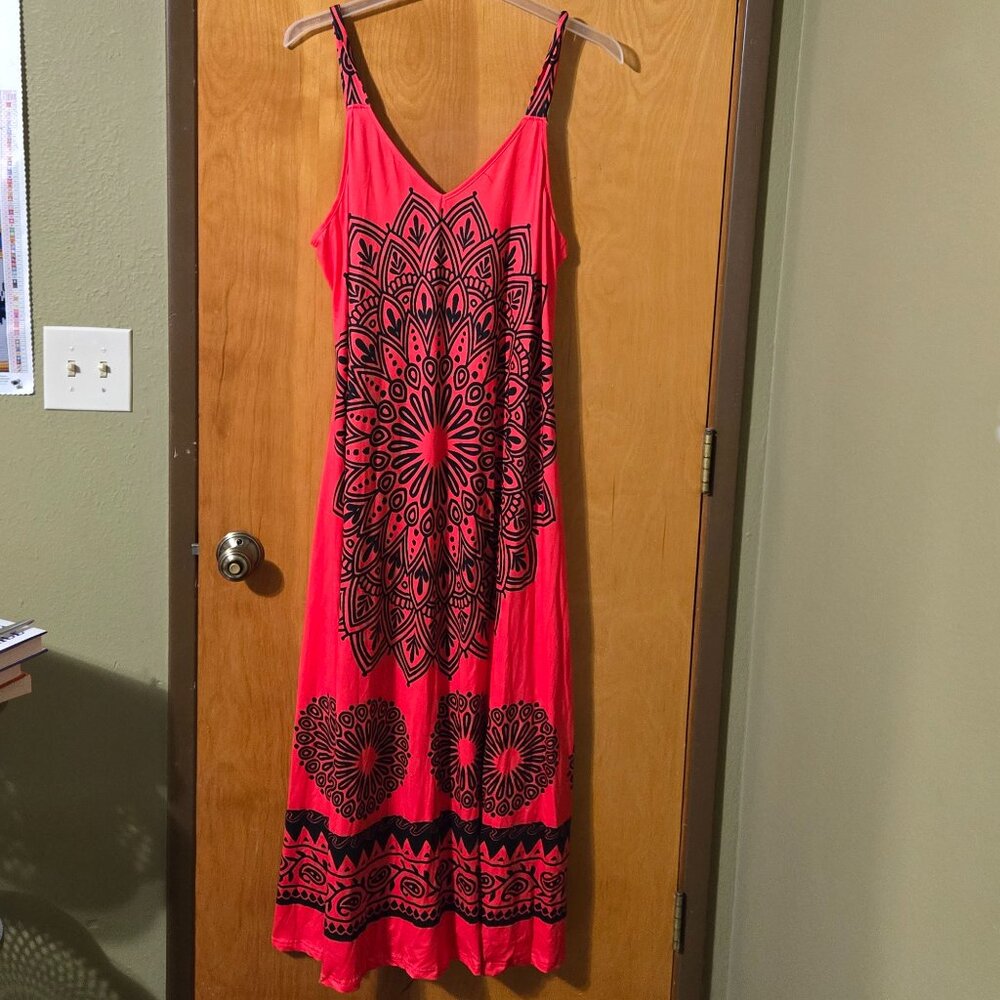 SHEIN Curve Plus Size Printed Sun Dress